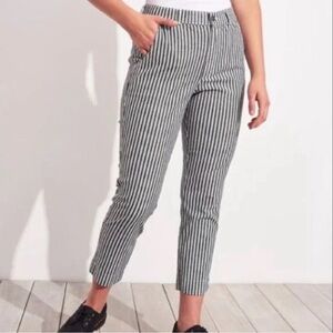 Hollister Striped Black and White Pants